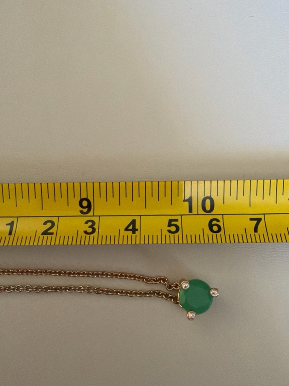 kate spade Green Stone Pendant Necklace with Gold tone Chain